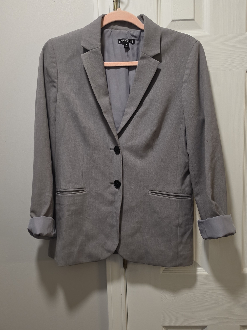 J. Crew Light Gray Two-Button Blazer
